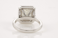 5.02ct Diamond Halo Ring HRD J SI2 - 5