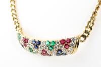 Mixed Gemstone & Diamond Necklace - 4