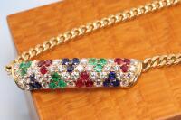 Mixed Gemstone & Diamond Necklace - 8