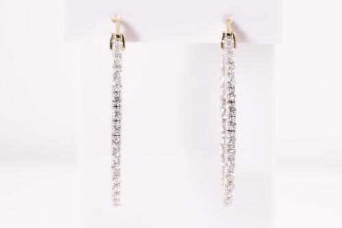 1.49ct Diamond Hoop Earrings