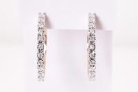 0.88ct Diamond Hoop Earrings