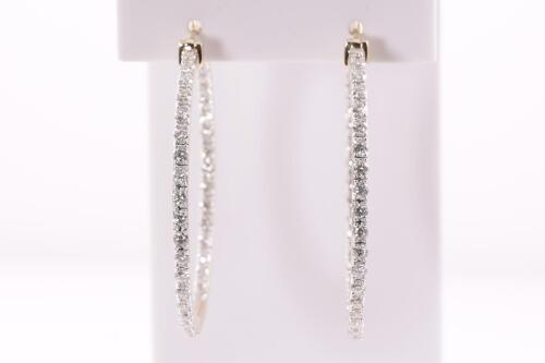 2.48ct Diamond Hoop Earrings