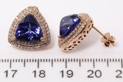 7.38ct Tanzanite and Diamond Earrings - 3