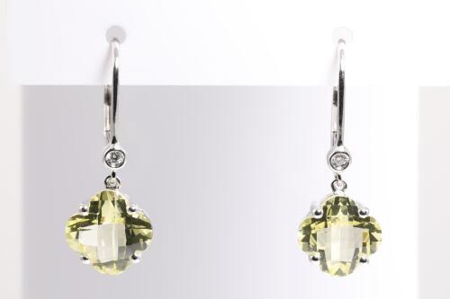 Quartz and Diamond Earrings