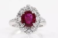 2.59ct Burmese Ruby and Diamond Ring