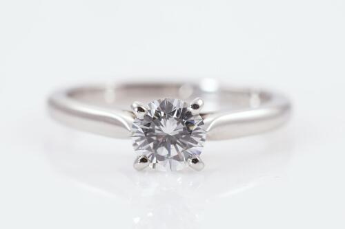 0.58ct Cartier Diamond Solitaire Ring GIA D VVS1