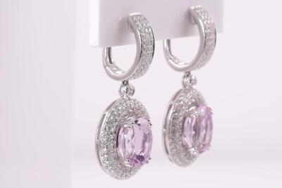 9.95ct Kunzite and Diamond Earrings - 3