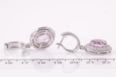 9.95ct Kunzite and Diamond Earrings - 5