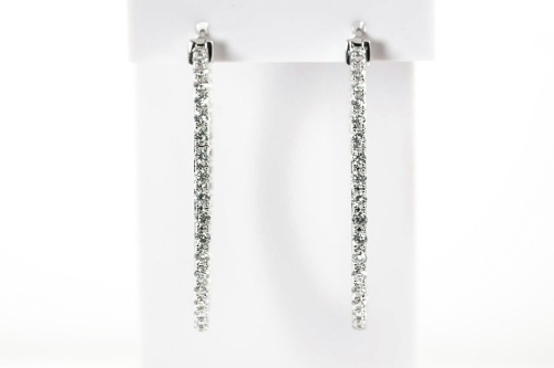 2.48ct Diamond Hoop Earrings