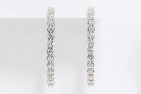 4.96ct Diamond Hoop Earrings