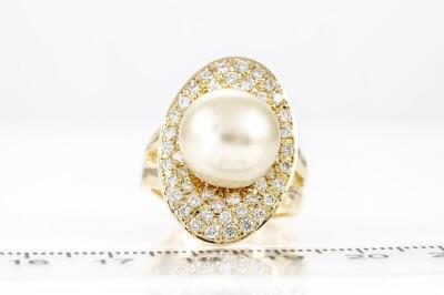 12mm South Sea Pearl and Diamond Ring - 5