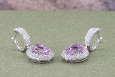 9.95ct Kunzite and Diamond Earrings - 6