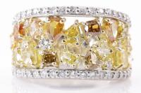 2.82ct Yellow & White Diamond Dress Ring
