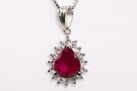 1.41ct Ruby and Diamond Pendant