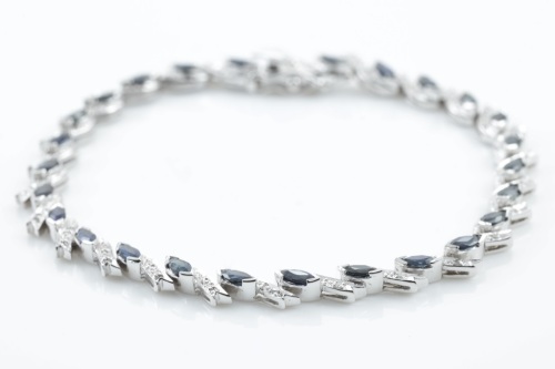 3.50ct Sapphire and Diamond Bracelet