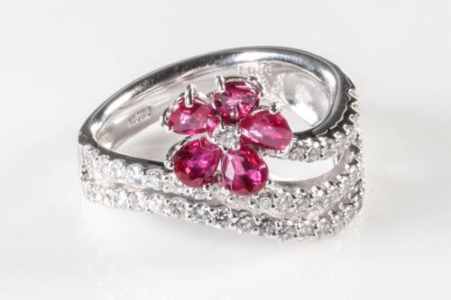 0.84ct Ruby and Diamond Ring