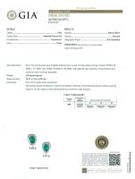 3.73ct Emerald and Diamond Earrings GIA - 2