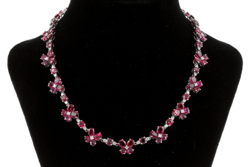 50.28ct Ruby and Diamond Necklace
