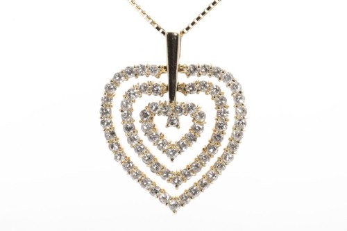1.04ct Diamond Heart Pendant