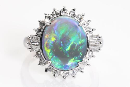 3.93ct Opal and Diamond Ring