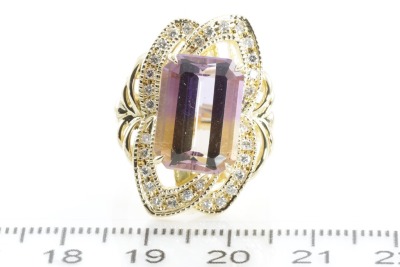 7.07ct Ametrine and Diamond Ring - 2