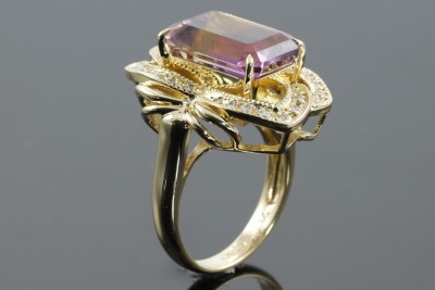 7.07ct Ametrine and Diamond Ring - 5