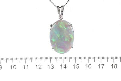 16.70ct Black Opal and Diamond Pendant - 2