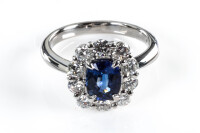 1.26ct Sapphire and Diamond Ring