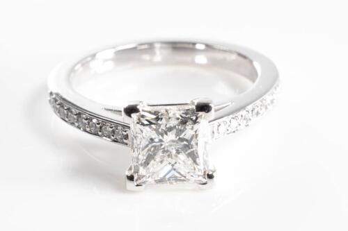 2.01ct Princess Cut Diamond Ring GSL H P1