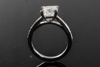 2.01ct Princess Cut Diamond Ring GSL H P1 - 7