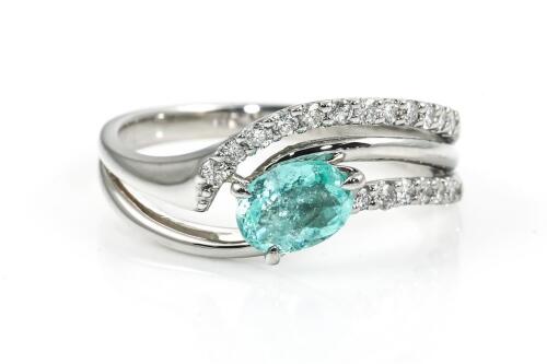 Paraiba Tourmaline & Diamond Ring