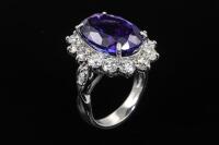 12.05ct Tanzanite and Diamond Ring - 3