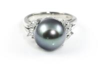 Tasaki Pearl and Diamond Ring