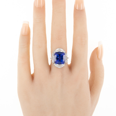 11.78ct Tanzanite & Diamond Ring - 3