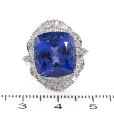 11.78ct Tanzanite & Diamond Ring - 6