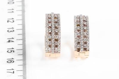 2.29ct Champagne Diamond Earrings - 2