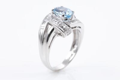 1.16ct Aquamarine and Diamond Ring - 5