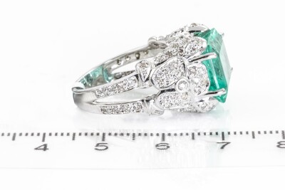 7.83ct Emerald and Diamond Ring GIA - 15