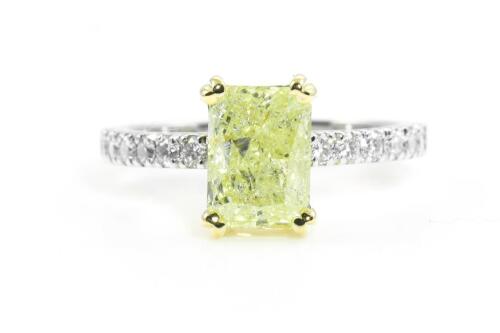 1.80ct Fancy Yellow Diamond Ring GIA