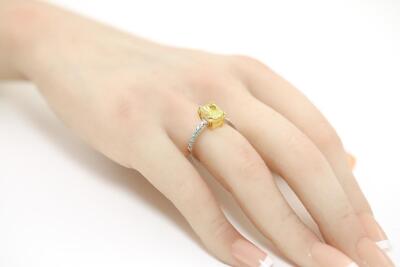 1.80ct Fancy Yellow Diamond Ring GIA - 7