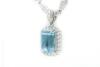 7.92ct Aquamarine & Diamond Necklace - 4