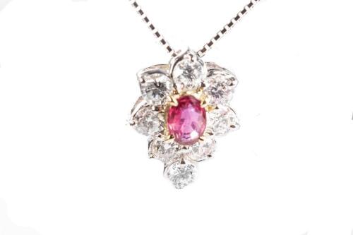 0.43ct Ruby and Diamond Pendant