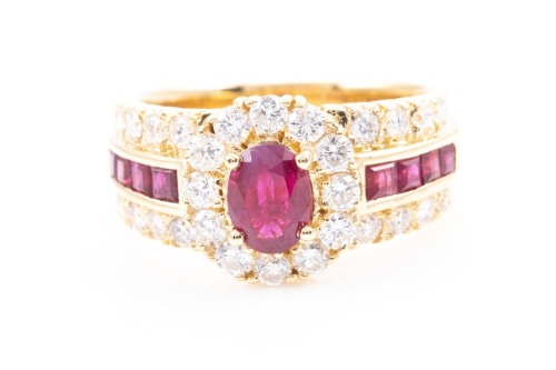 1.40ct Ruby and Diamond Ring