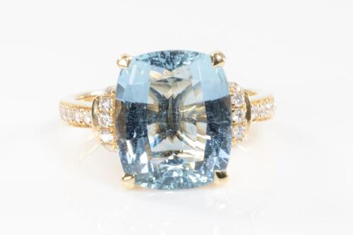 5.39ct Aquamarine and Diamond Ring