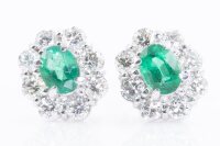 Emerald and Diamond Earrings