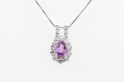 0.40ct Pink Sapphire and Diamond Pendant