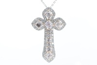 0.72ct Pink Diamond Cross Pendant