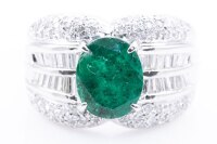 2.65ct Emerald and Diamond Ring