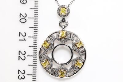 1.20ct Yellow Diamond Dress Pendant - 2