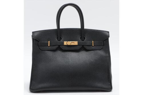 Hermès Birkin 35 Black Chèvre De Coromandel